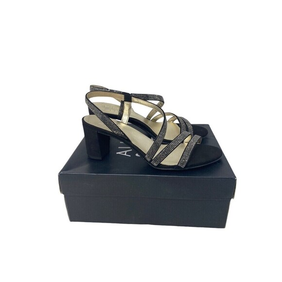 Naturalizer Sandal Heel Women's Size 6.5 Black Rhinestones Vanessa 2 - Picture 1 of 14